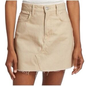 NEW Frame Denim High N Tight Striped Denim Mini Skirt Size 25